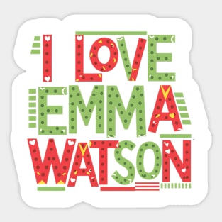 I Love Emma Watson Sticker